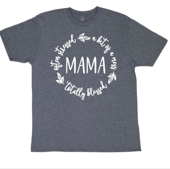 MAMA Tri-Blend Crew Tshirt - Picture 2 of 3